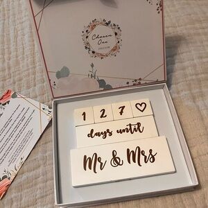 Mr & Mrs Countdown Blocks calendar